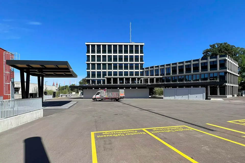 Ansicht Hofseite vom Werkhof mit Hofgebäuden