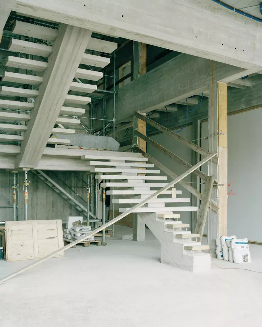 Figure de l’escalier en phase de construction