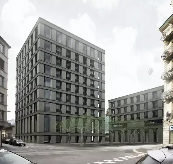 Sicht von Moosstrasse / Dornacherstrasse