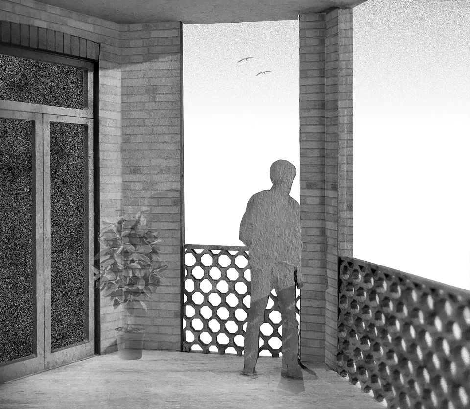 Innenansicht Balkon