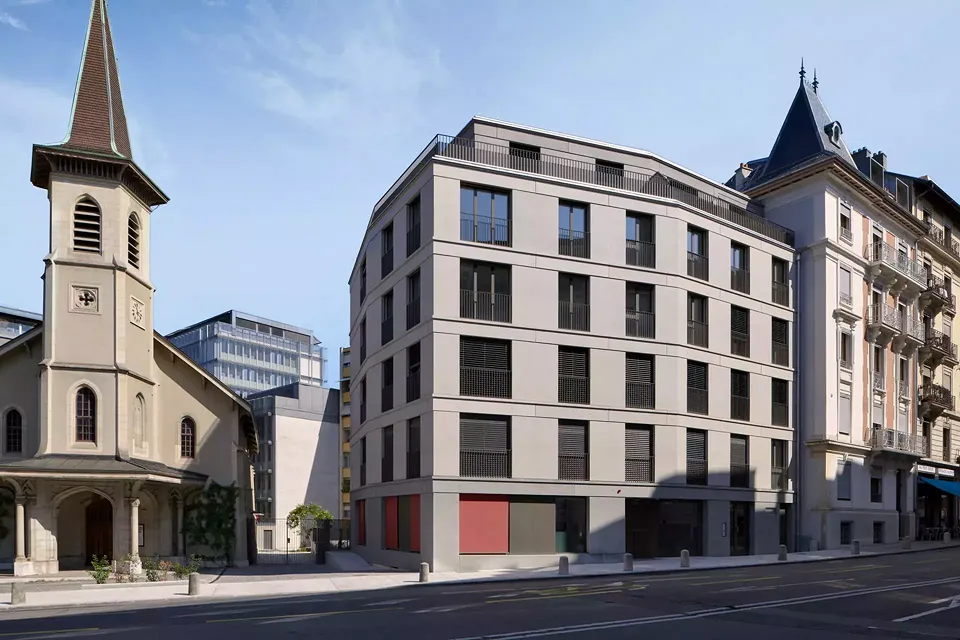 Immeuble mixte de logements et crèche aux Eaux-Vives, Genève / CORPUS