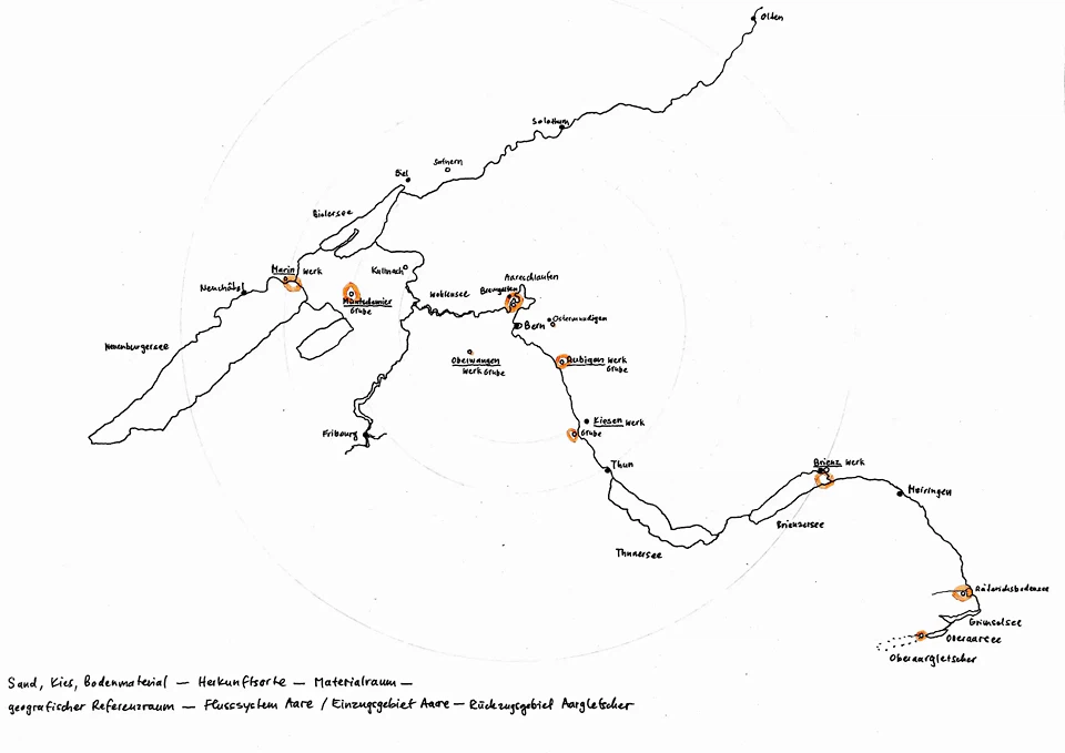 Geografischer Referenzraum für den Dachkörper