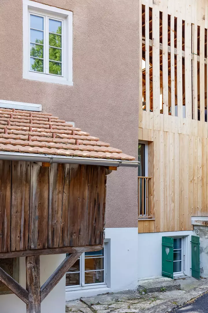 Fassade Bauernhof Bestand + Neu