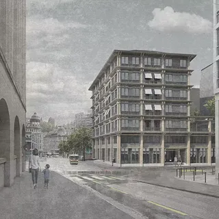 La maison de ville en bois