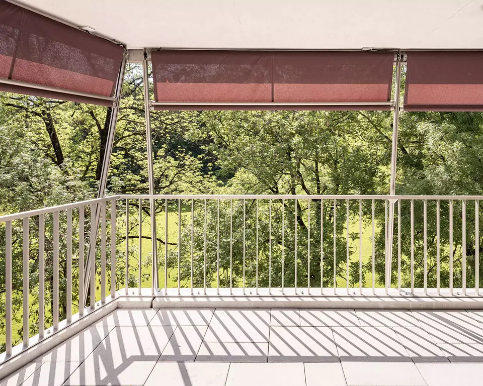 Vue du balcon sur la Klopstockwiese