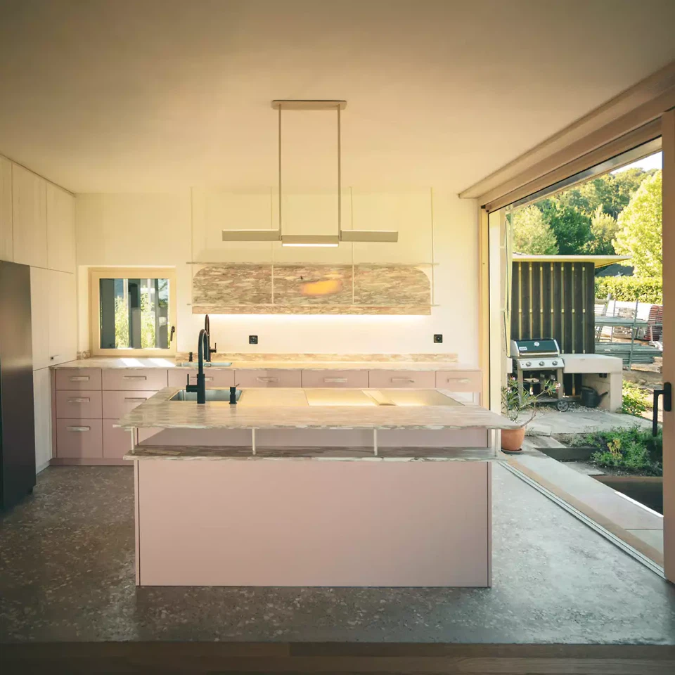 Terrazzo sans ciment avec marble