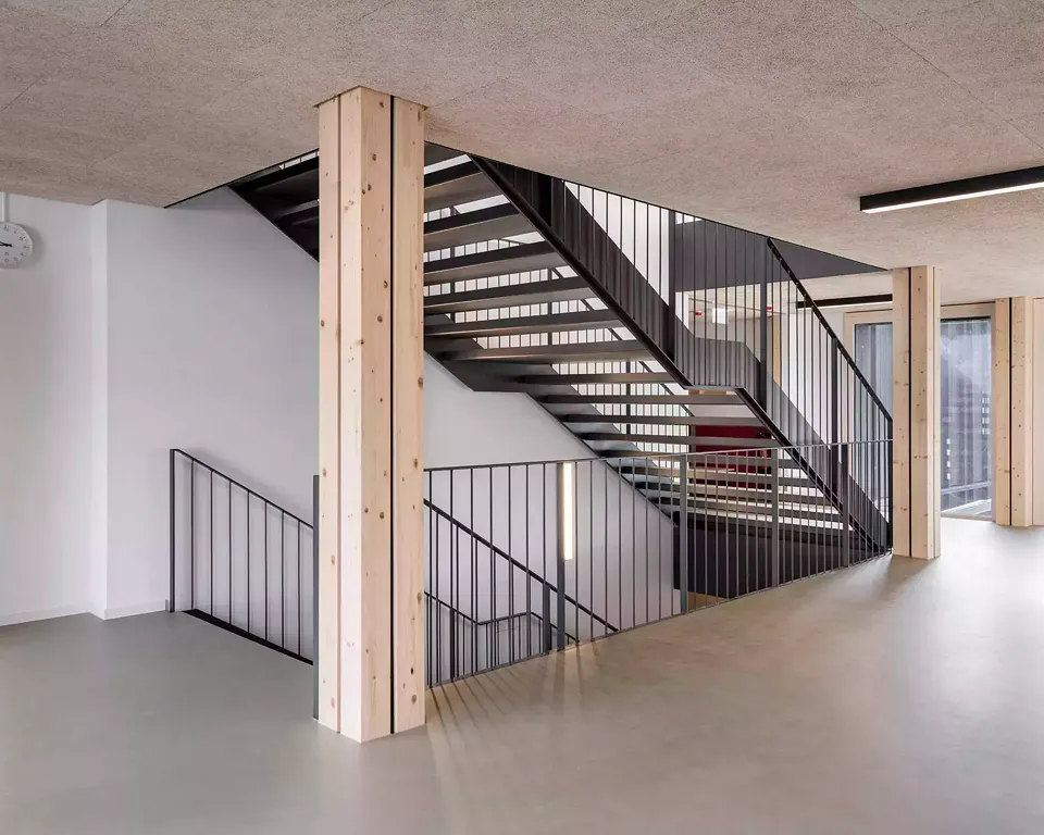 Vue intérieure, circulation, site Trembley