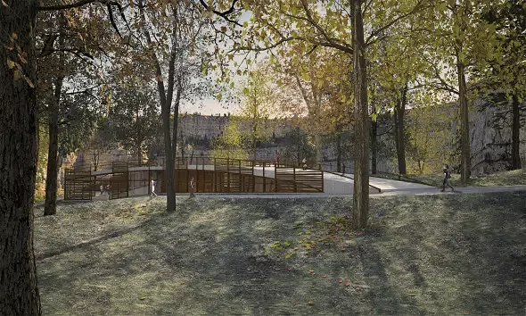 Centre d'histoire naturelle «Creux-du-Van» situé dans la clairière
