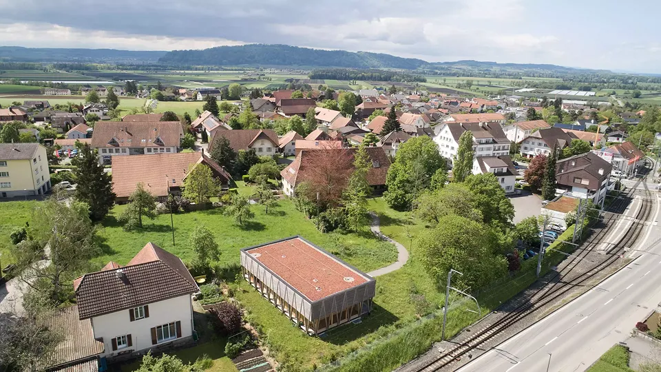 Überblick auf Kunstpavillon und Ankerhaus