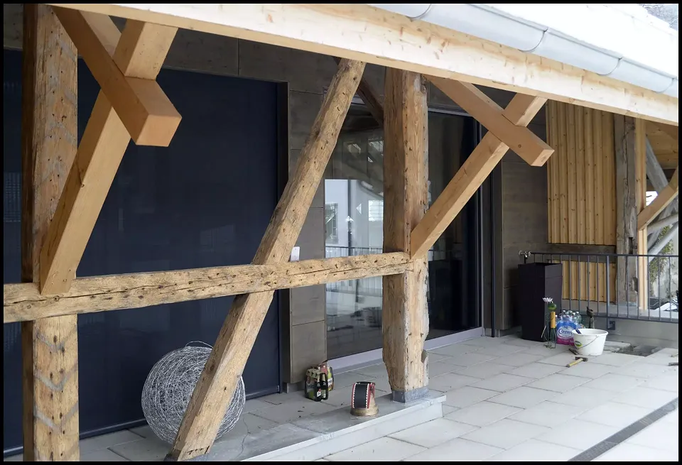 Terrasse sud-ouest W4, nouvelle façade