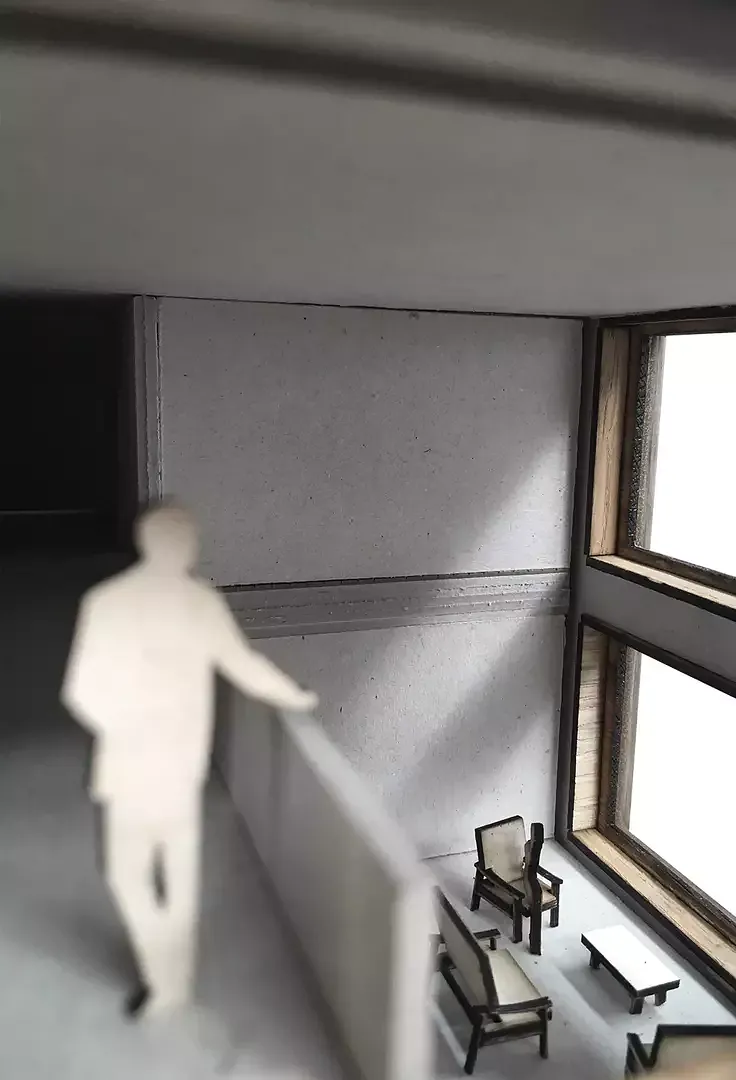 Vue sur l'espace de détente