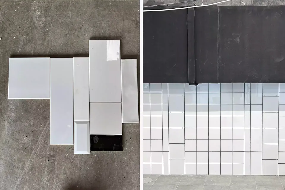 Assemblage de restes de carrelage