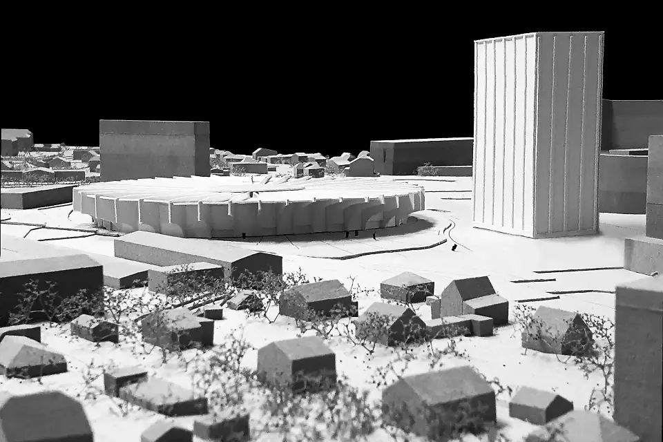 Maquette situation vue accès gare