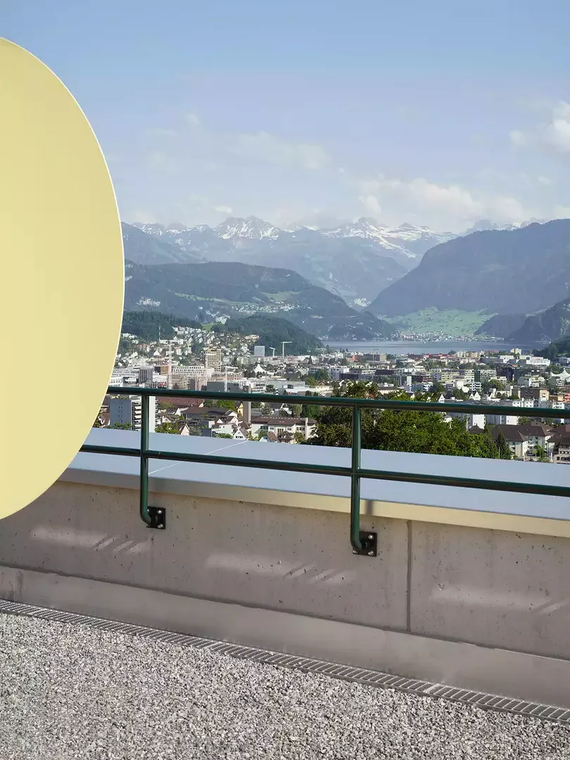 Aussicht mit Trennwand