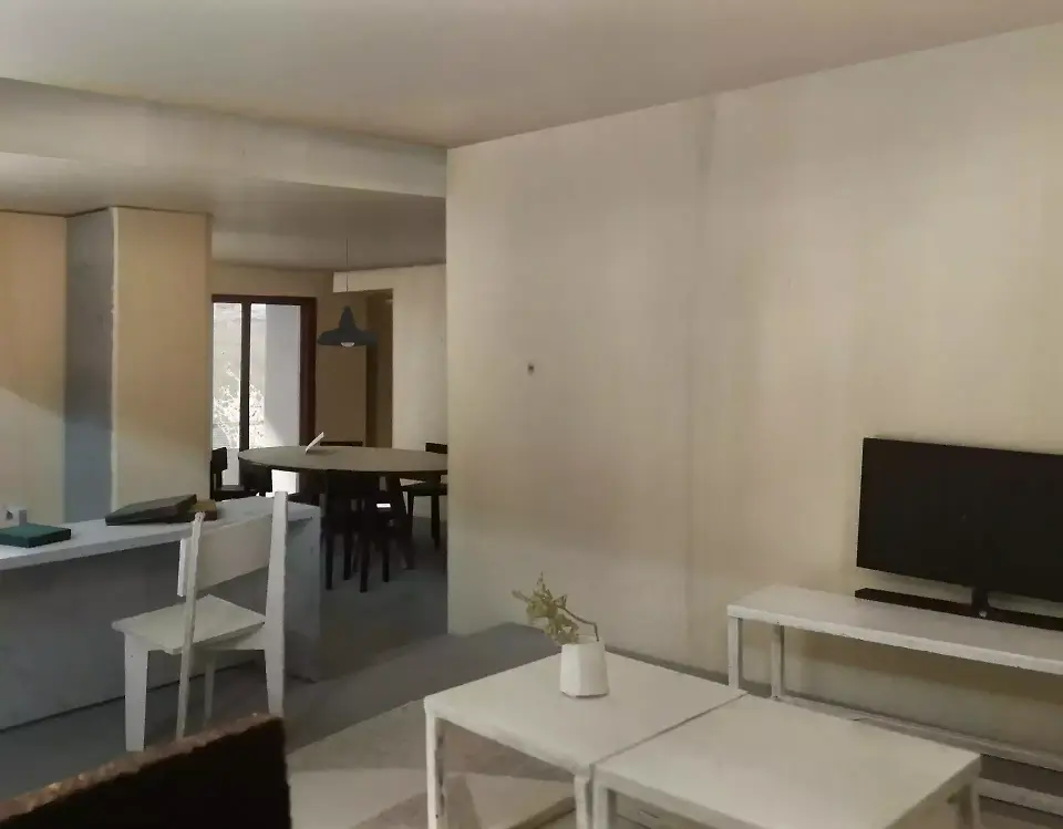 MFH mit EFH Qualität_Blick von Wohnzimmer