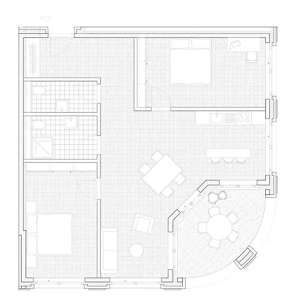 Grundriss des Zimmers Superior