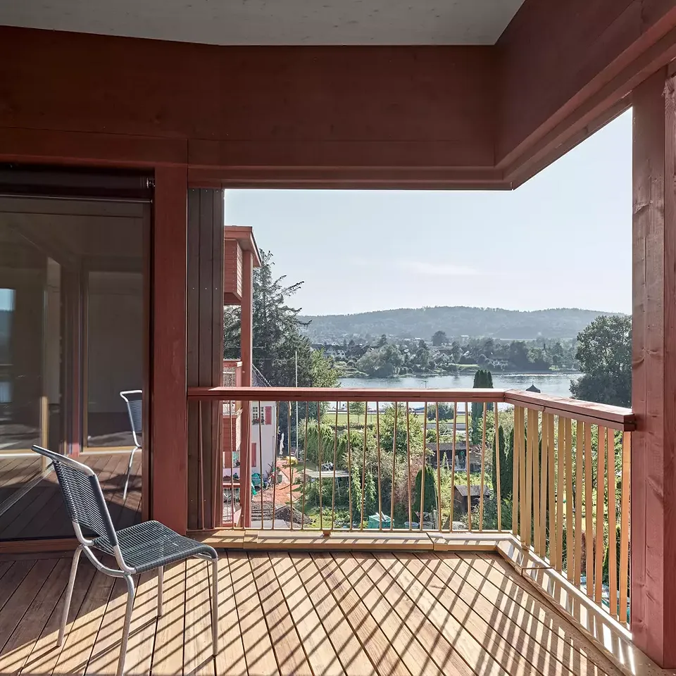 Loggia mit Rheinblick