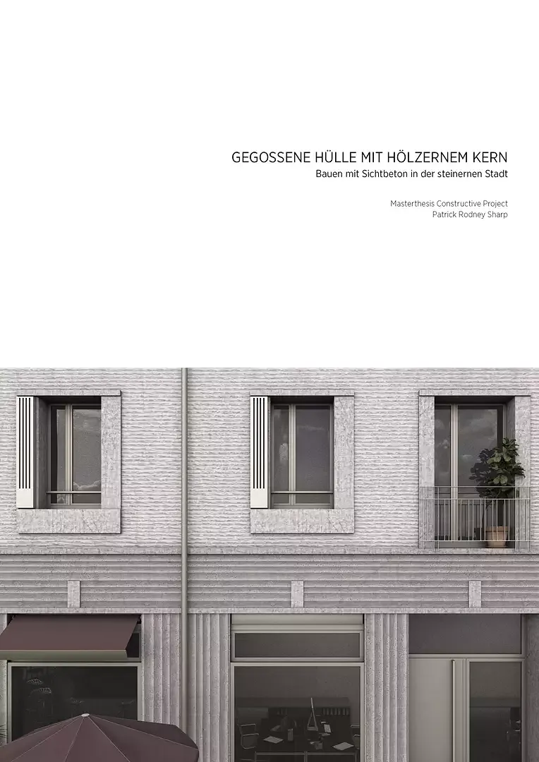 Gegossene Hülle mit hölzernem Kern