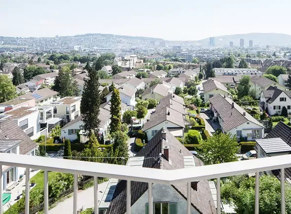 Aussicht auf Zürich von der Dachterrasse