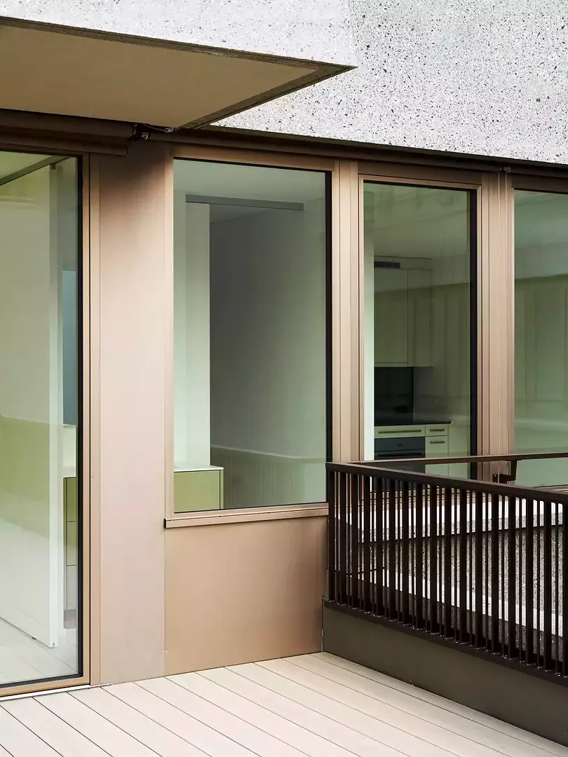 Fensterrahmen eloxierte Metallpaneele