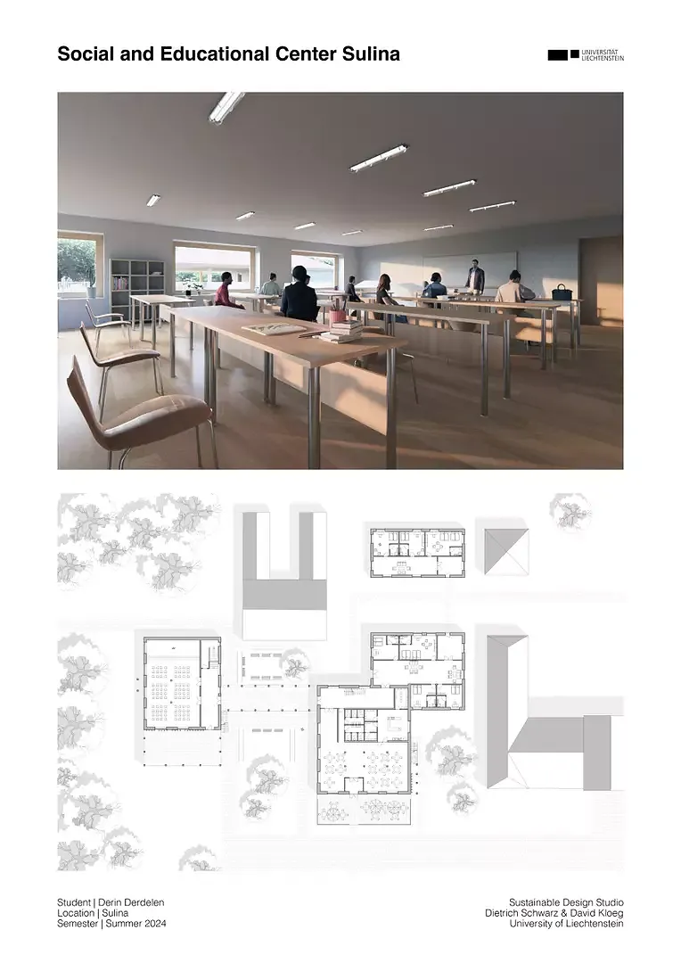 Social and Educational Center, Sulina, Derin Derdelen