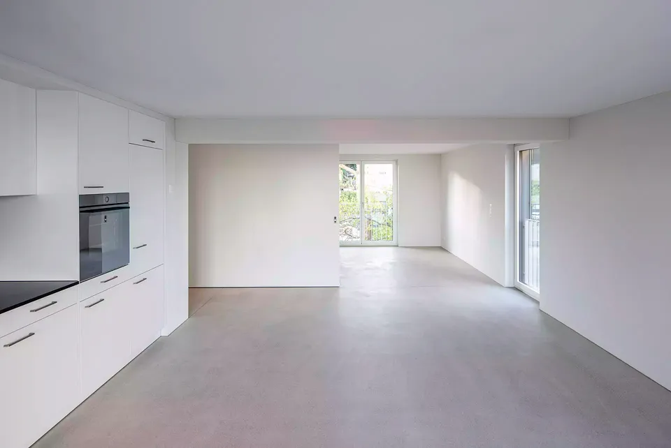 Wohnraum Innenansicht offener Wohn-Essberich