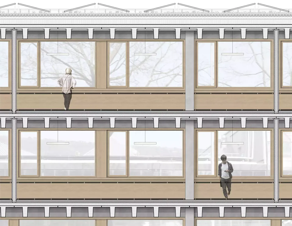 Façade intérieure_salle de classe