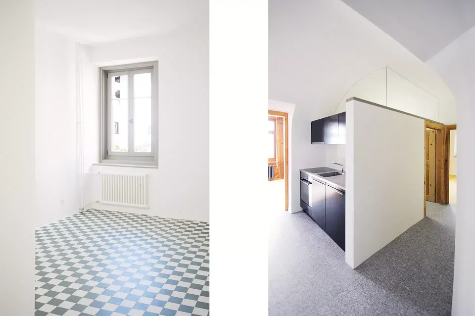 Zimmer Wohnung 2/Küche Wohnung 3