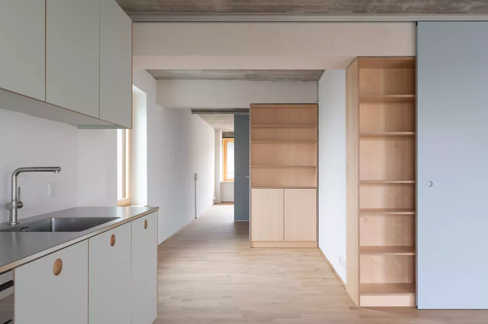 Wohnung im Regelgeschoss, Blick nach Norden