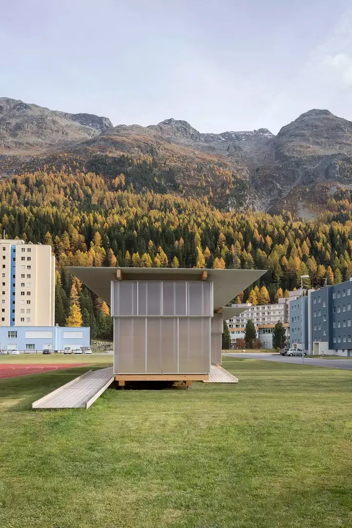 mobiler temporärer Pavillon - Ansicht Nord-West
