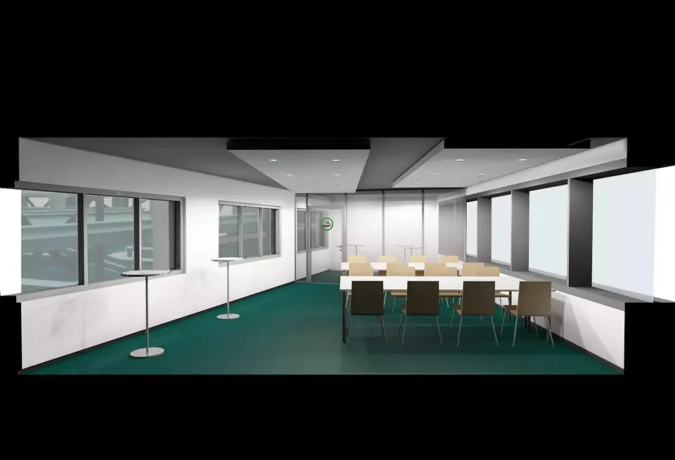 Visualisierung aus BIM Modell von Sitzungsszimmer