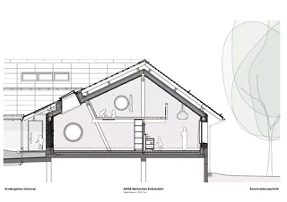 Coupe constructive du jardin d’enfants 2
