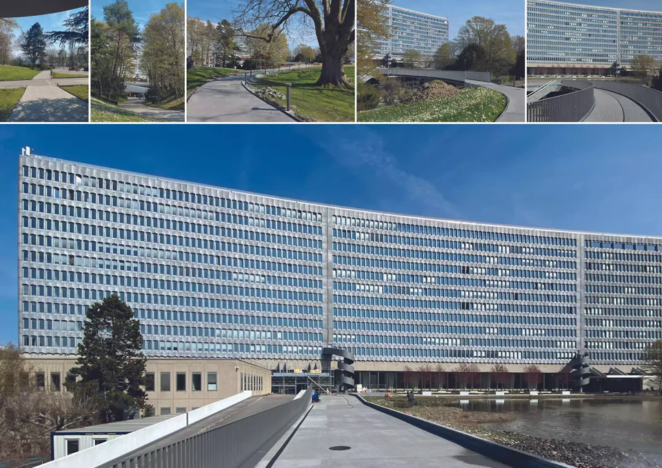 Neuer Zugangsweg zum Hauptgebäude, Internationale Arbeitsorganisation, Genf