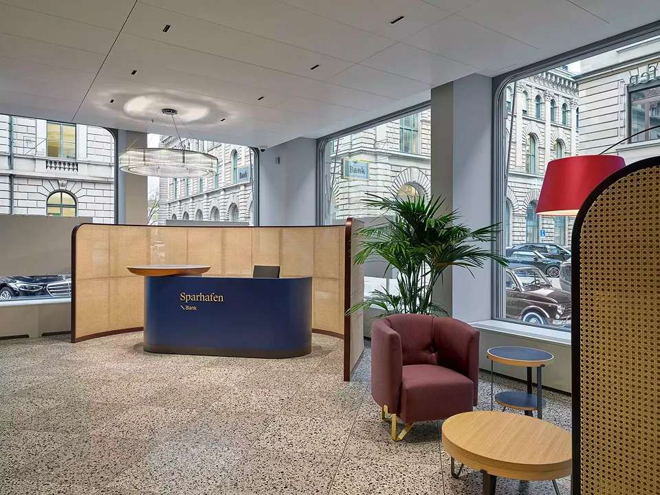 Hall des clients Sparhafen Bank AG 