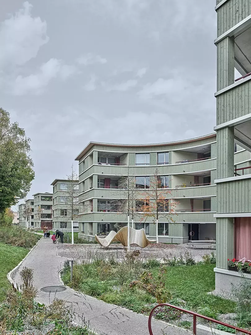 Côté jardin du lotissement