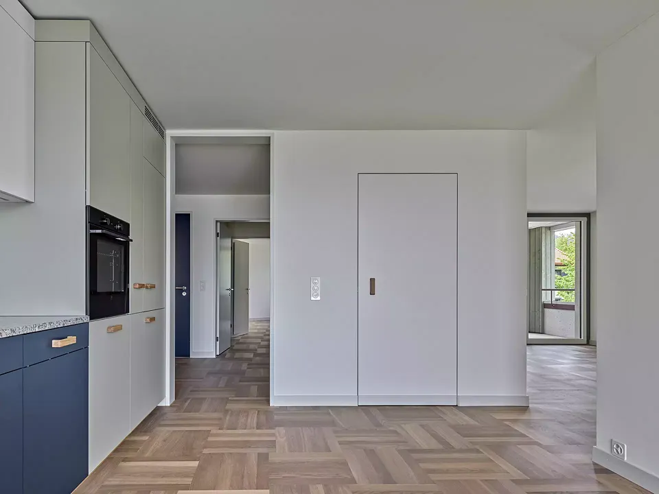 Perspective intérieure à travers le logement
