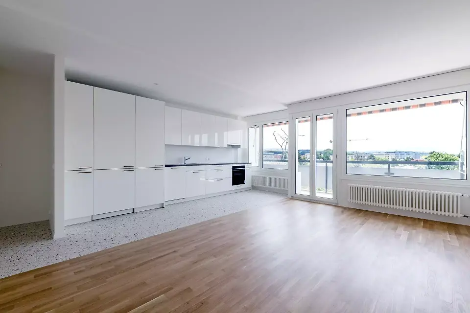 Blick vom Flur, der zum Schlafbereich führt