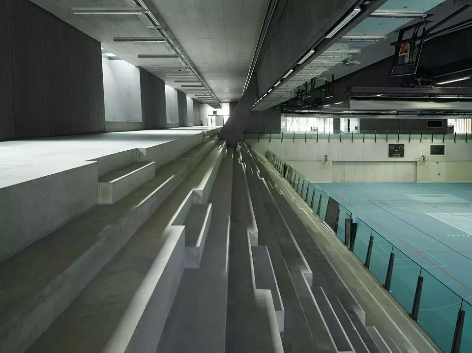 Sporthallen Weissenstein Zuschauertribünen