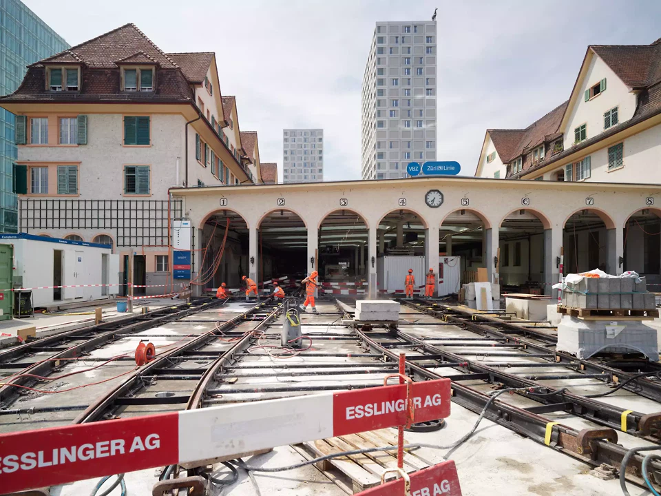 Einfahrt in das Tramdepot