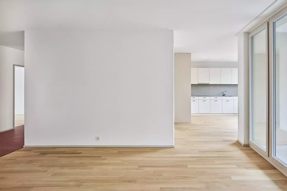 Raumfolge Wohnen, Essen und Küche