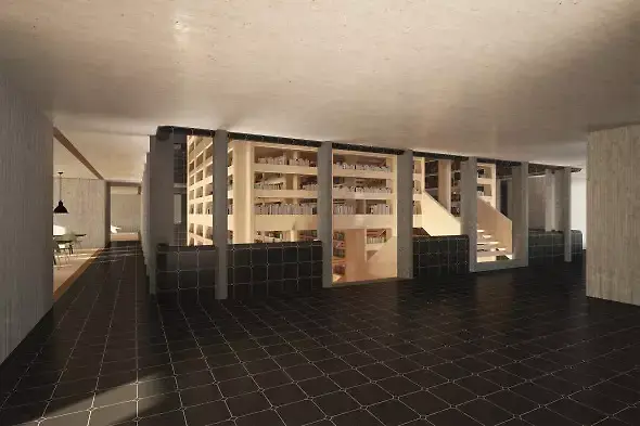 Visualisierung Bücherturm