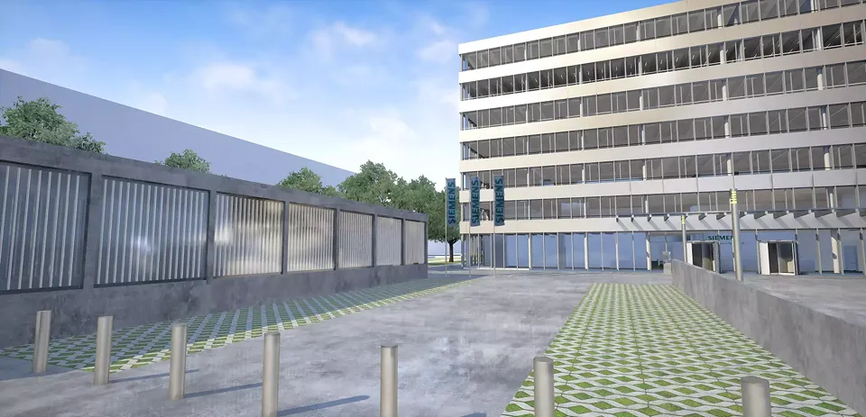 Aussenszene aus VR-Anwendung