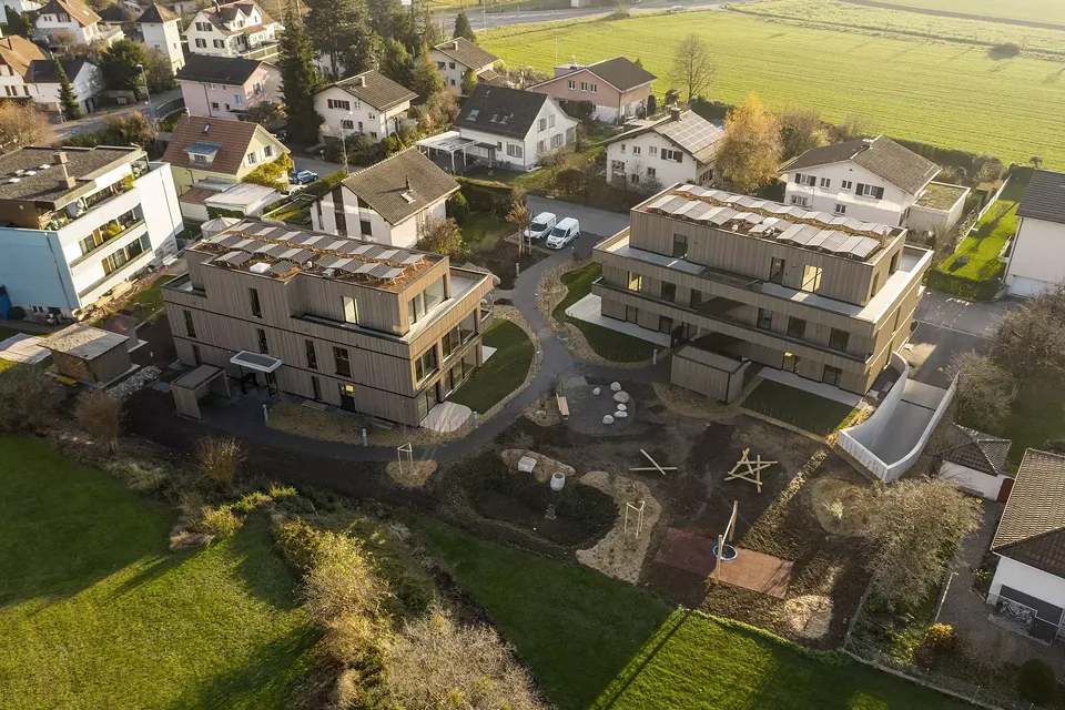 Lerchenweg in Vogelperspektive