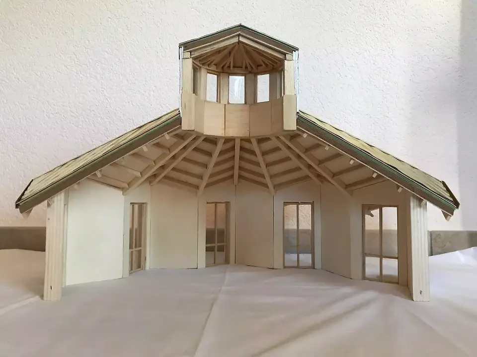 Modello 1:20 Approfondimento copertura, vista interna