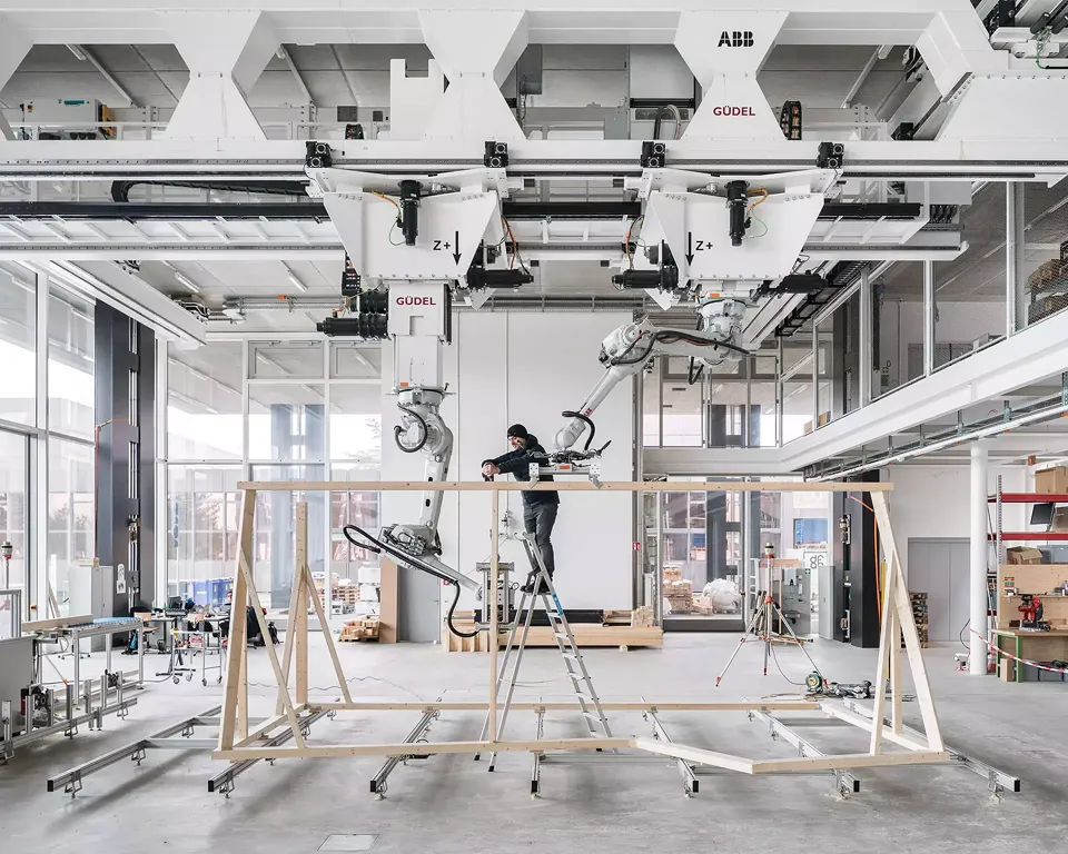 Robotische Fertigung Holzbau