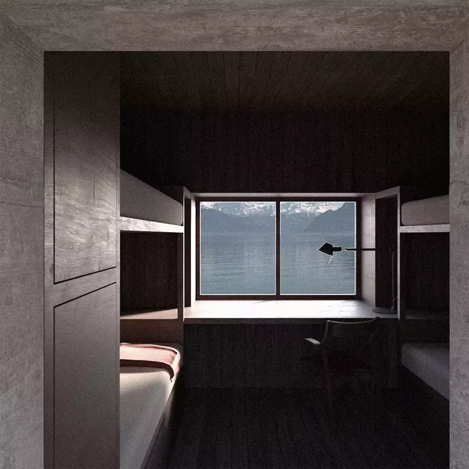 la chambre et le lac
