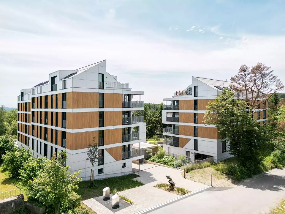 Aussenansicht Wohnsiedlung Brunnenwiesenstrasse Nord