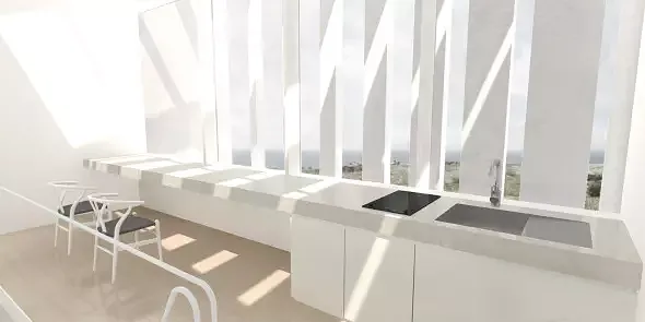 Perspektive des lichtdurchfluteten Wohnbereiches im OG