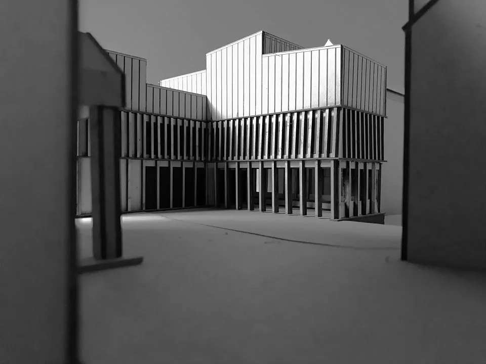 Fassadenmodell Zugang 2