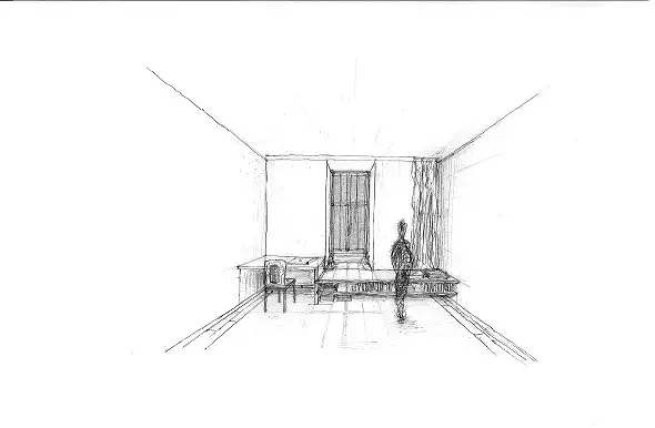 Innenraumskizze Zimmer